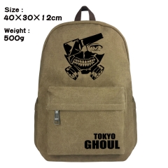 Tokyo Ghoul Bag Khaki Canvas Anime Backpack Bags
