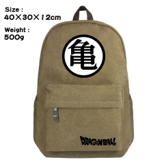 Dragon Ball Z Cartoon Bag Khaki Canvas Japanese Anime Backpack Bags