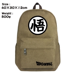Dragon Ball Z Cartoon Bag Khaki Canvas Japanese Anime Backpack Bags