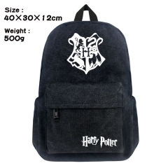 Harry Potter Bag Black Canvas Anime Backpack Bags
