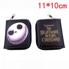 The Nightmare Before Christmas Cartoon Purse Colorful Anime Zipper PU Leather Short Wallet