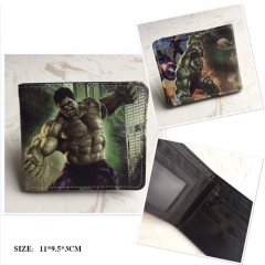 The Avengers Hulk Cosplay Cartoon Frosted Coin Purse Anime Folding Wallet