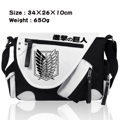 Attack on Titan Cartoon Crossbody Bag Shingeki No Kyojin Thick Anime PU Canvas Shoulder Bag