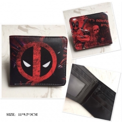 Deadpool Cosplay Cartoon Frosted Coin Purse Anime Folding Wallet