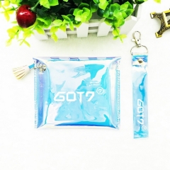 Got7 Korean Popular Group Cosmetic Bag Wholesale Anime Purse Wallet Makeup Bags
