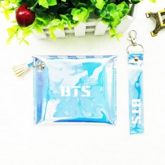 K-POP BTS Bulletproof Korean Popular Group Cosmetic Bag Bangtan Boys Anime Purse Wallet Makeup Bags