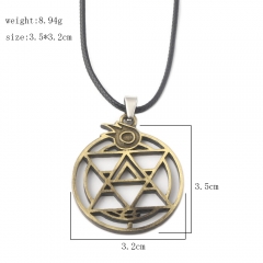 Fullmetal Alchemist Cool Cosplay Fashion Pattern Pendant Decoration Alloy Anime Necklace