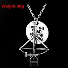 The Walking Dead Bow and Arrow Cosplay Movie Fashion Pendant Decoration Alloy Anime Necklace