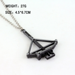 The Walking Dead Bow and Arrow Cosplay Movie Fashion Pendant Decoration Alloy Anime Necklace