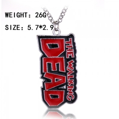 The Walking Dead Cosplay Movie Big Letter Mark Fashion Pendant Decoration Alloy Anime Necklace