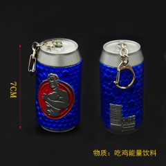 Playerunknown's Battlegrounds Beverage Cans Model Pendant Key Ring Game PUBG Anime Alloy Keychain