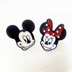 Mickey Mouse And Donald Duck Asymmetric Cute Alloy Earring Fashion Girls Earring