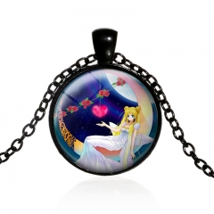 Japan Pretty Soldier Sailor Moon  Cartoon Fancy Necklace Alloy Pendant