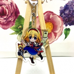 Touhou Project Alice Yuyuko Cosplay Cartoon Acrylic Anime Keychain