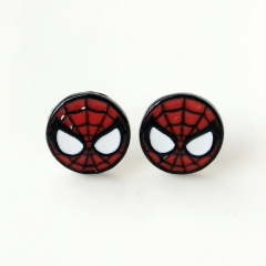 Marvel Movie Hero Character Spider Man Cute Alloy Earring Cartoon Fancy Earring
