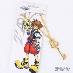 Kingdom Hearts Cosplay Cartoon Golden Pendant Anime Alloy Necklace