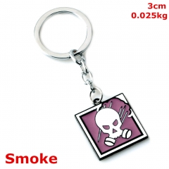 Rainbow Six Smoke Cosplay Game Key Ring Pendant Alloy Anime Keychain