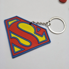 The Avengers Cute Super Man Marvel Hero Soft PVC Keychain Double Side Keyrings