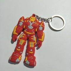 The Avengers Cute Iron Man Marvel Hero Soft PVC Keychain Double Side Keyrings