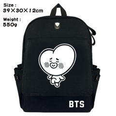 K-POP BTS Bulletproof Boy Scouts Bag Black Canvas Anime Backpack Bags