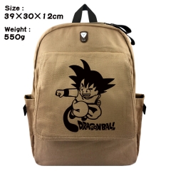 Dragon Ball Z Cartoon Bag Brown Canvas Wholesale Japanese Anime Backpack Bags