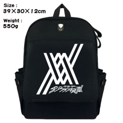 DARLING in the FRANXX Cartoon Bag Black Canvas Wholesale Japanese Anime Backpack Bags