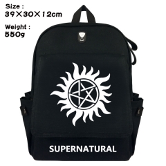 Supernatural Movie Bag Black Canvas Wholesale Anime Backpack Bags