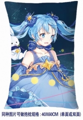 Hatsune Miku Cosplay Cartoon Stuffed Bolster Anime Pillow Two Sides 40*60cm