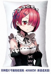 Re: Zero Kara Hajimeru Isekai Seikatsu Cosplay Cartoon Stuffed Bolster Anime Pillow Two Sides 40*60cm