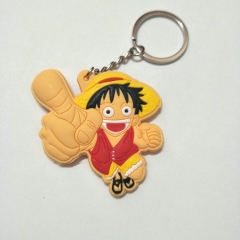 One Piece Cartoon Character Cute Soft PVC Keychain