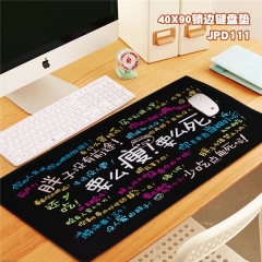 Fashion Words Print Cosplay Locking Thicken Mouse Mat Anime Mouse Pad
