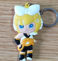 Japanese Hatsune Miku Girls Character Cute Soft PVC Keychain Fancy Keyring