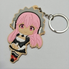 Super Sonico Girls Character Cute Soft PVC Keychain Fancy Keyring