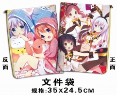 Is the Order a Rabbit? Cosplay Cartoon For Student Office File Holder Anime File Pocket