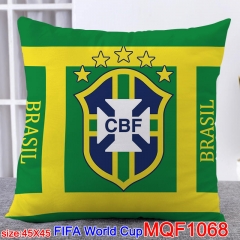 FIFA World Cup Cosplay Brazil National Football Team Two Sides Print Anime Pillow