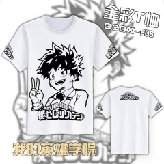 Boku no Hero Academia / My Hero Academia Cartoon Colorful Cosplay 3D Print Anime T Shirts Anime Short Sleeves T Shirts