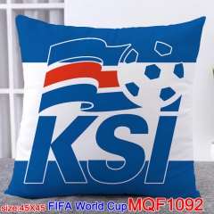 FIFA World Cup Cosplay Iceland National Football Team Two Sides Print Anime Pillow
