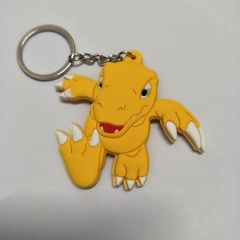 Japanese Digital Monster Agumon Cartoon Cute Soft PVC Keychain Fancy Keyring