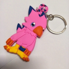 Japanese Digital Monster Piyomon Cartoon Cute Soft PVC Keychain Fancy Keyring