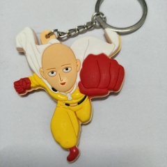 One Punch Man Cute Colorful Double Sided Anime Soft PVC Keychain Kawaii Pendant