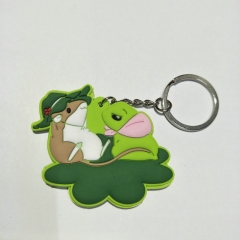 Travel Frog Game Anime Soft PVC Keychain Kawaii Pendant