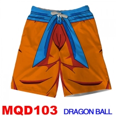 Dragon Ball Z Cosplay Cartoon Color Printing Beach Short Pants