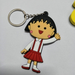 Sakura Momoko Double Sided Anime Soft PVC Keychain Kawaii Pendant