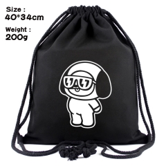 K-POP BTS Bulletproof Boy Scouts Dog Anime Canvas Bag Fashion Shoulder Drawstring Pocket Bag