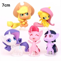 5PCS/SET 7CM My Little Pony Cartoon Collection Toys Anime Figure