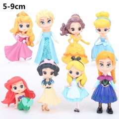 Disney Princess Cartoon Collection Toys Statue Anime PVC Figures 8pcs/set