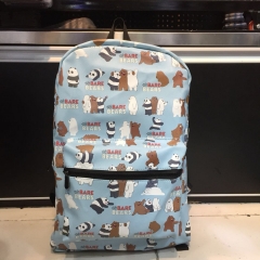 We Bare Bears Cartoon Backpack Bags Students Cute Travel Bag
