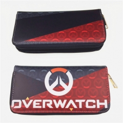Overwatch Anime Cartoon PU Wallet Zipper Long Coin Purse