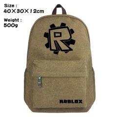 Roblox Game Bag Brown Canvas Wholesale Anime Backpack Bags