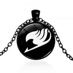 Cartoon Fairy Tail Alloy Necklace Glass Pendant Cosplay Necklace